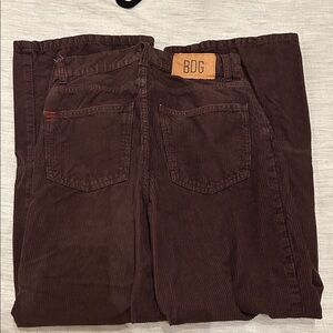 BDG Women's Dark Brown Corduroy Wide Leg Pants